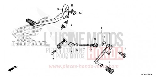 PEDALE (CB1100CA/CAD/NA/NAD) CB1100NAH de 2017
